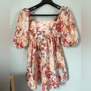 NEW WITH TAGS Abercrombie Emerson Poplin Puff Sleeve Mini Dress